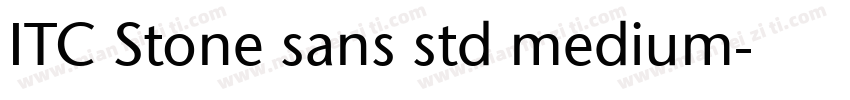 ITC Stone sans std medium字体转换